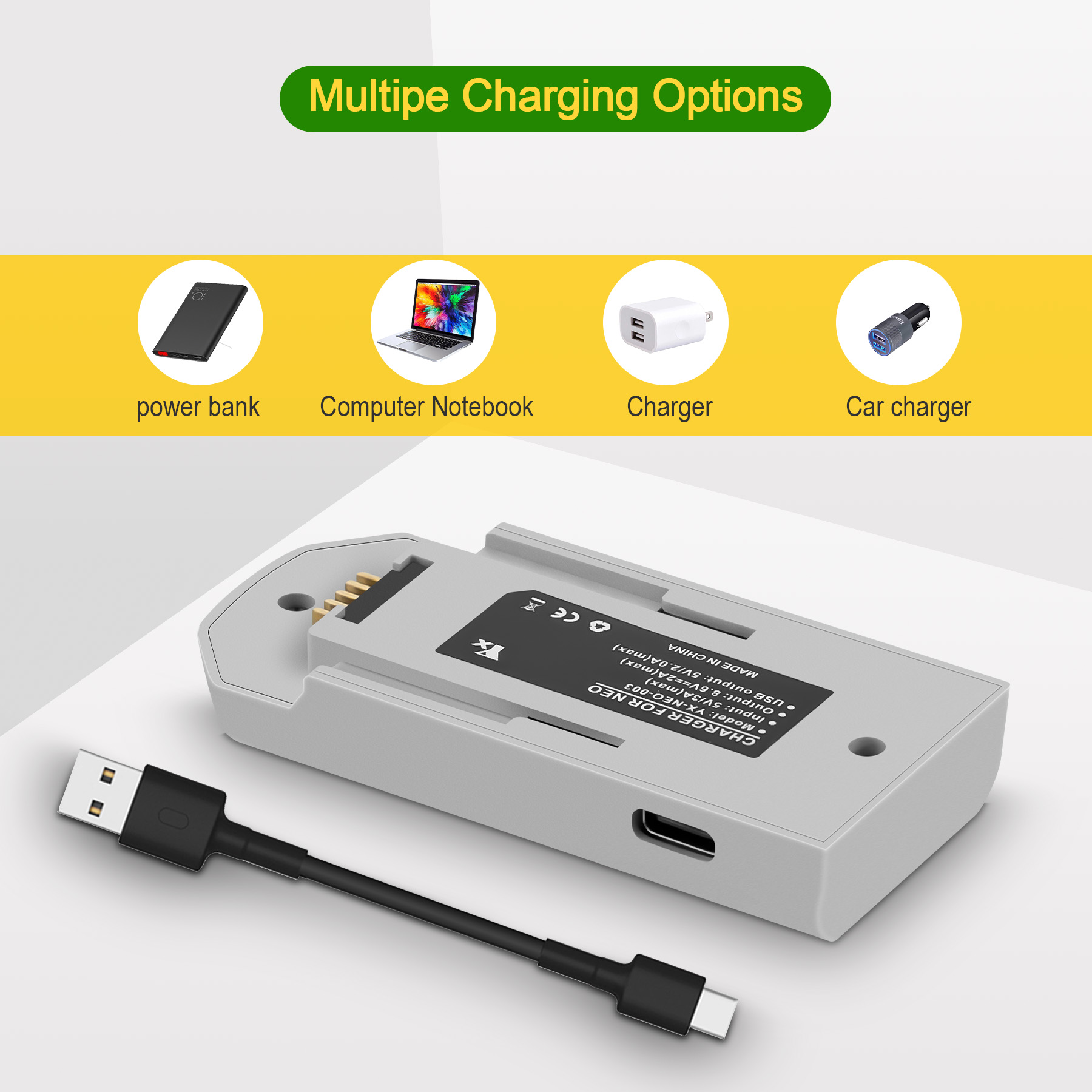 Pengisi daya baterai USB dua a - Drone Power Bank ulasan dan harga
