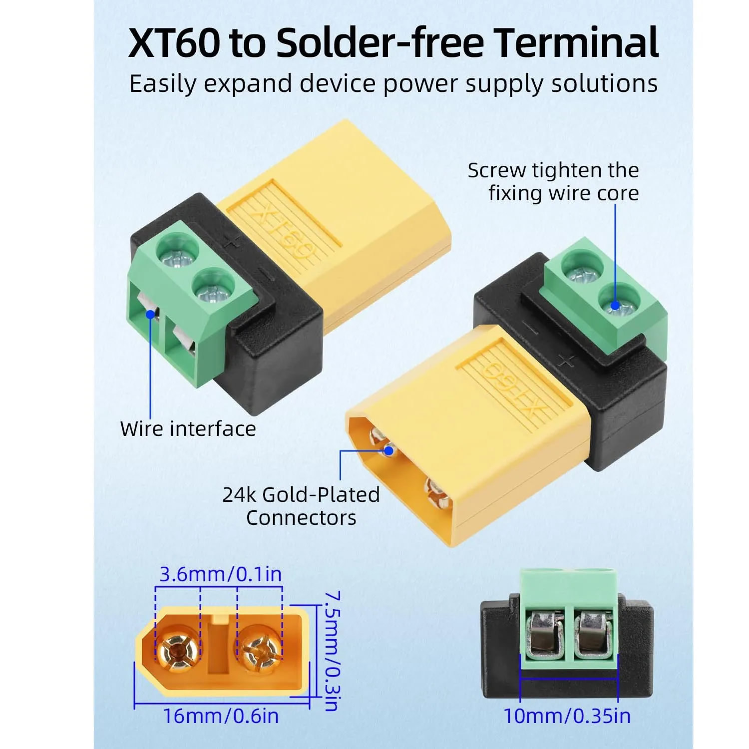 Konektor Adaptor 2 Pin ke XT60 - Drone Solar Charger ulasan dan harga