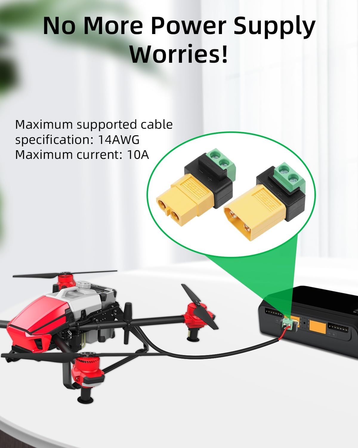 Konektor Adaptor 2 Pin ke XT60 - Drone Solar Charger ulasan dan harga