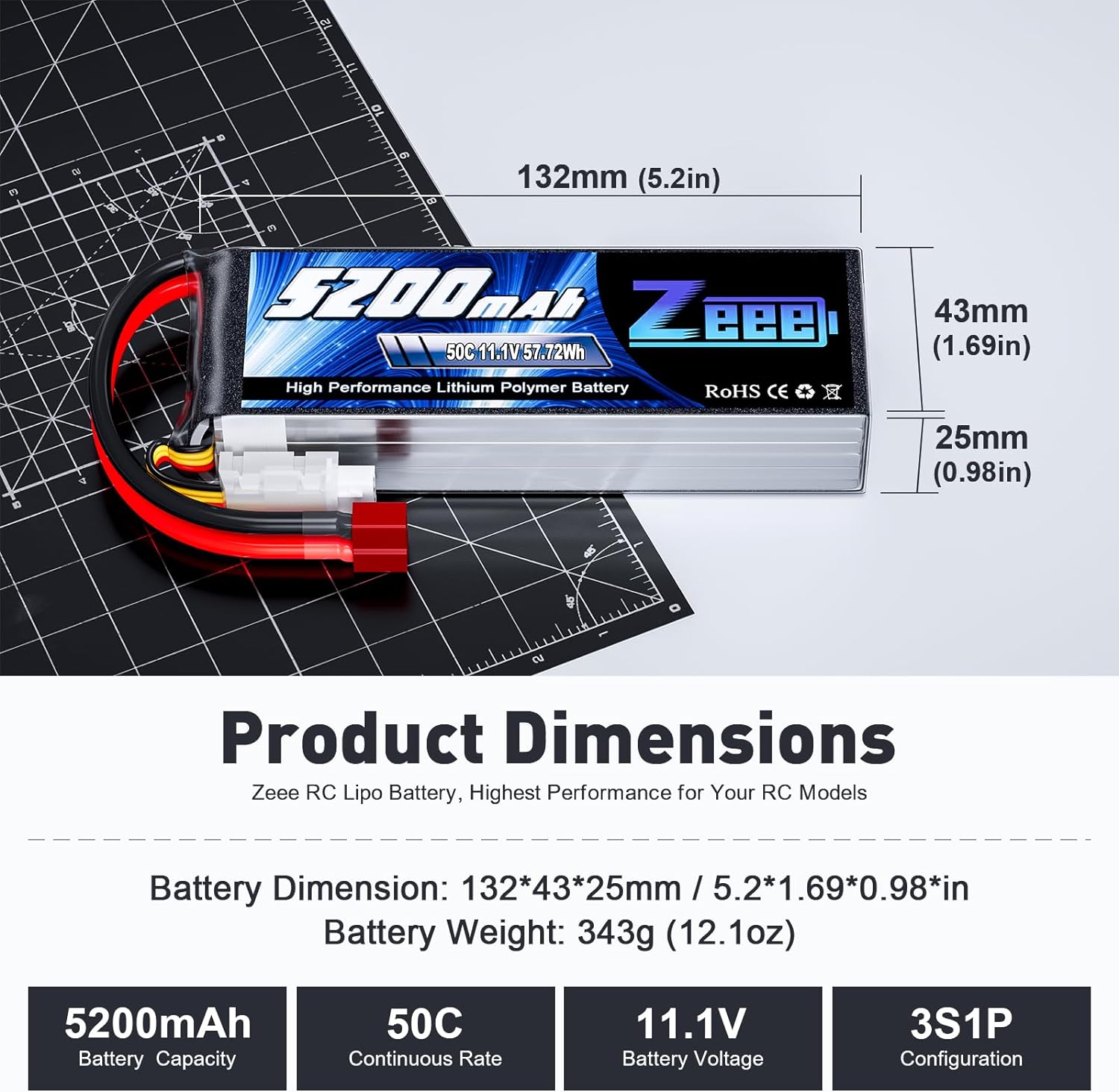 1/2unit Zeee 11.1V 50C 5200mAh - Drone Joystick Cover ulasan dan harga
